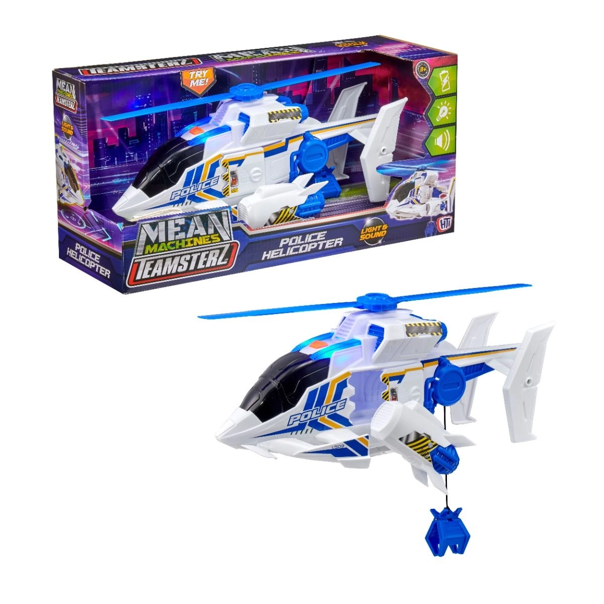 Teamsterz Mean Machines Light And Sound Fire Helicopter
