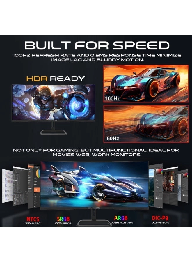 34 Inch Curved WQHD Gaming Monitor - GOC34WQHD100VA 34 in 3440x1440