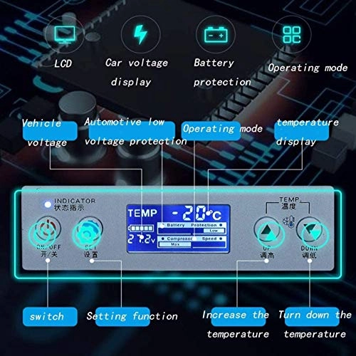 Portable Car Refrigerator - Two-purpose 12V 24V 220V