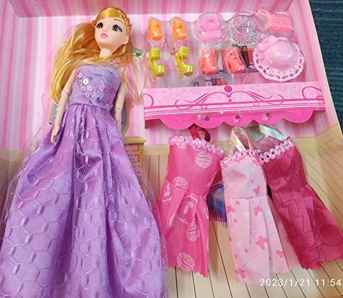 Fashion Doll - Plastic Multicolor Wardrobe Accessories