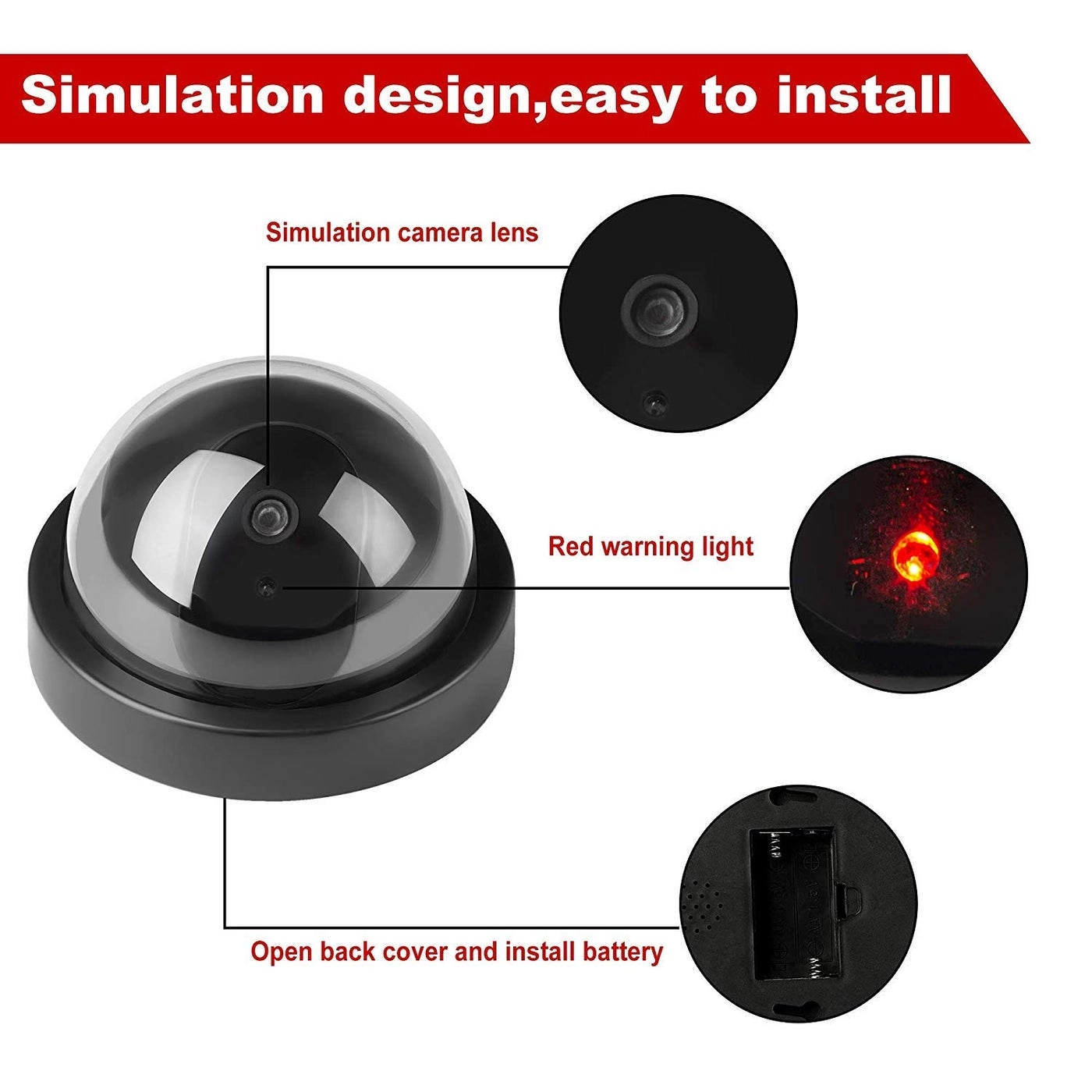 Dummy Fake Security CCTV Dome Camera - indoor and outdoor