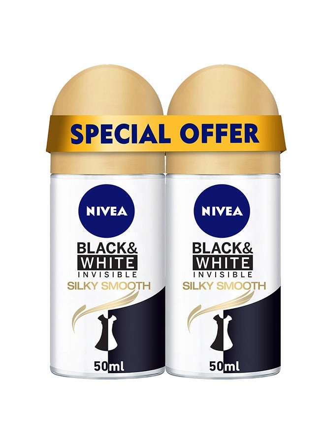 Black And White Invisible Clean - Roll On 2 x 50ml