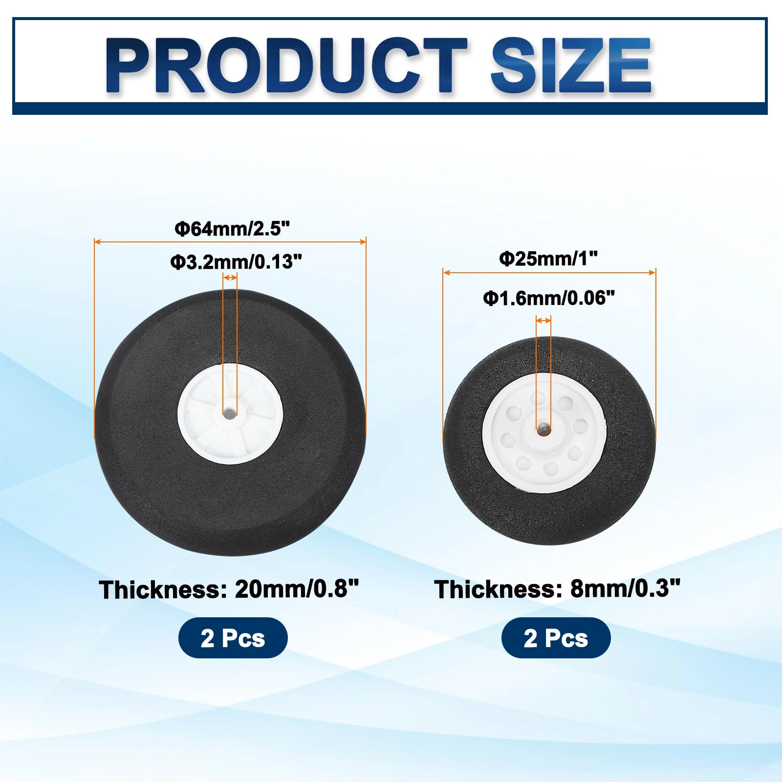 RC Airplane Wheels Set