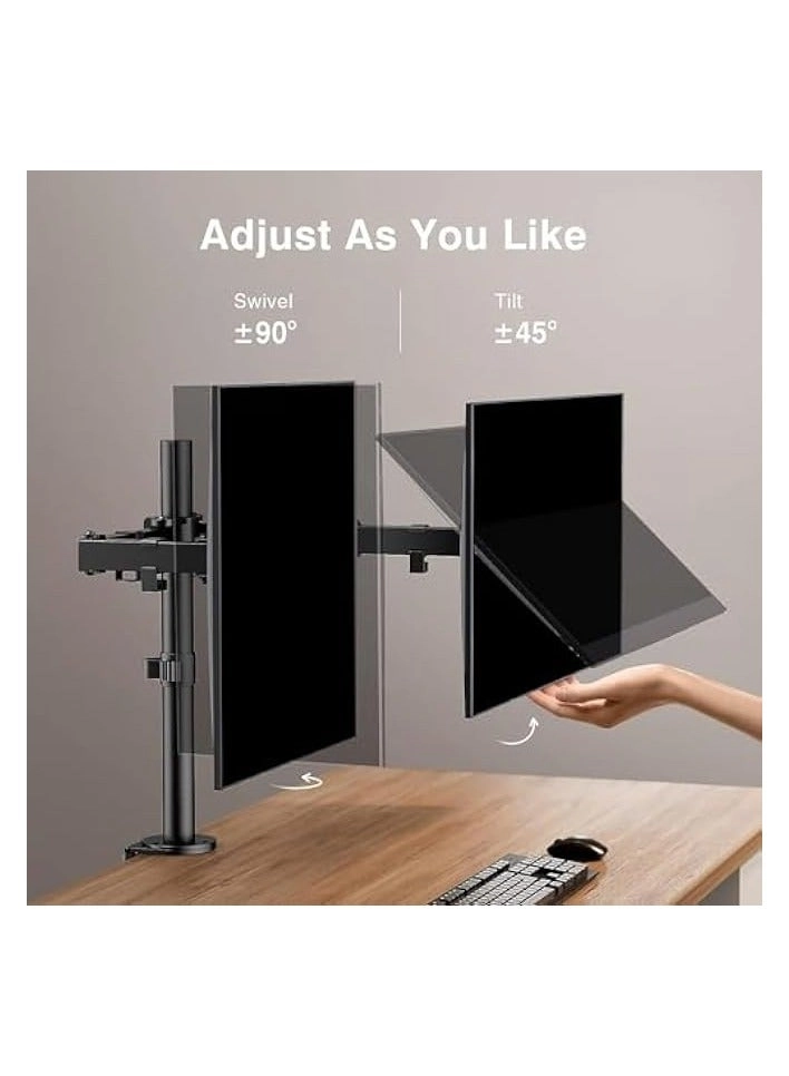 Dual Monitor Desk Mount - 2 32 inch 75x75mm 100x100mm