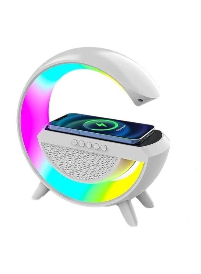 3 in 1 LED Wireless Charging Lamp - white
