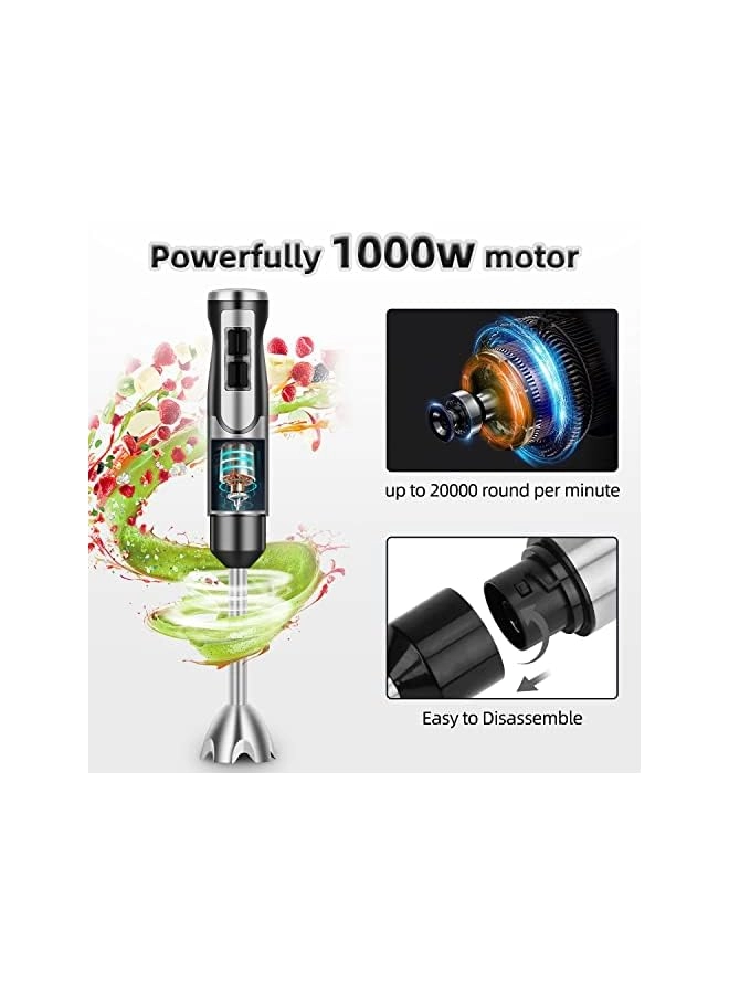 Hand Blender - Electric Immersion Stainless Steel Stick