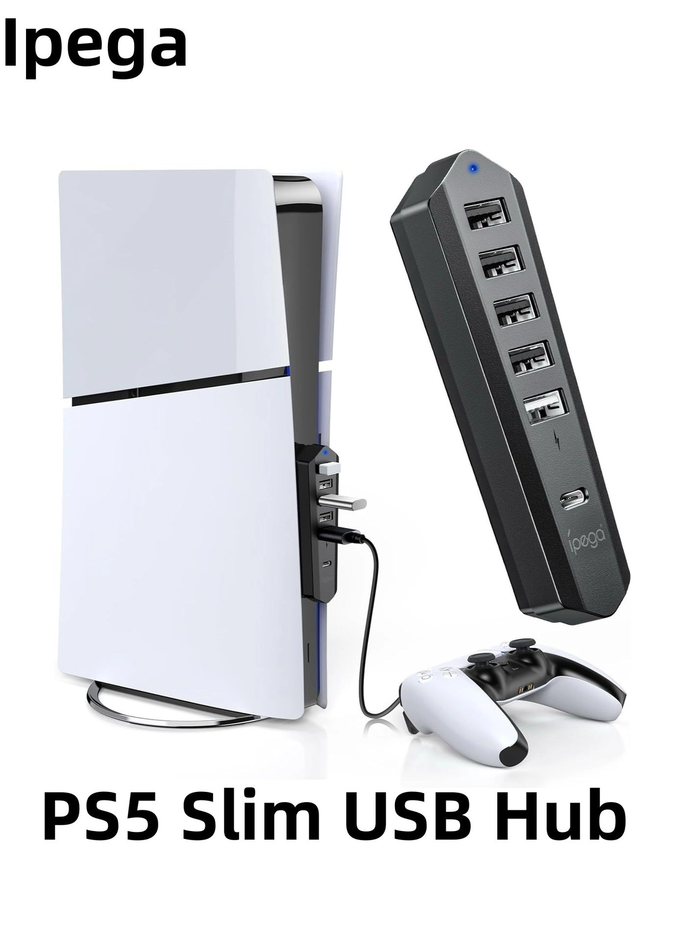 IPEGA 6 Port PS5 Slim USB Hub Extender
