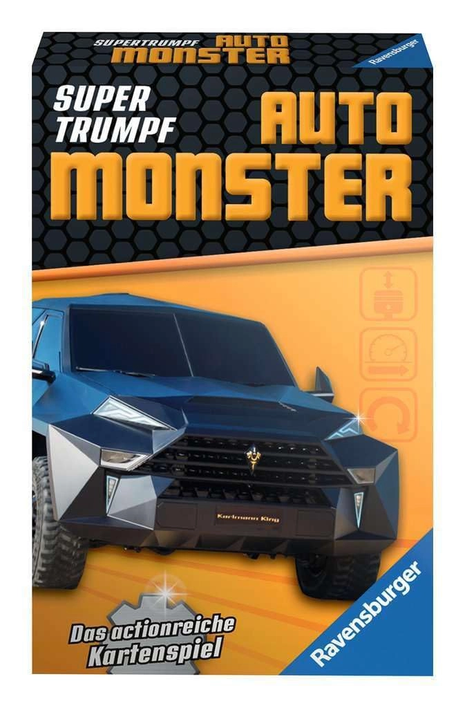 Ravensburger Super Trump Car Monster: Quartet and Trump Game (German)