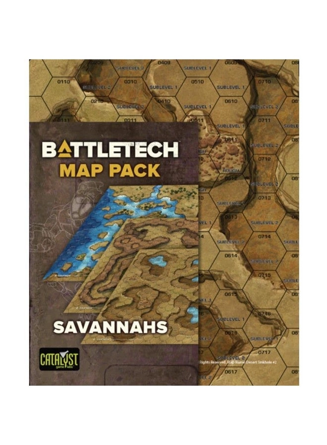 Catalyst Game Labs BattleTech Battle Mat - Savannah Sinkholes Double-Sided Neoprene