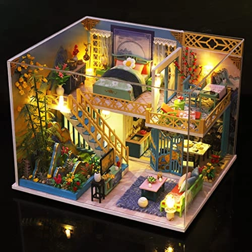 Miniature Wooden Dollhouse Furniture Kit - Creative Room 1:24