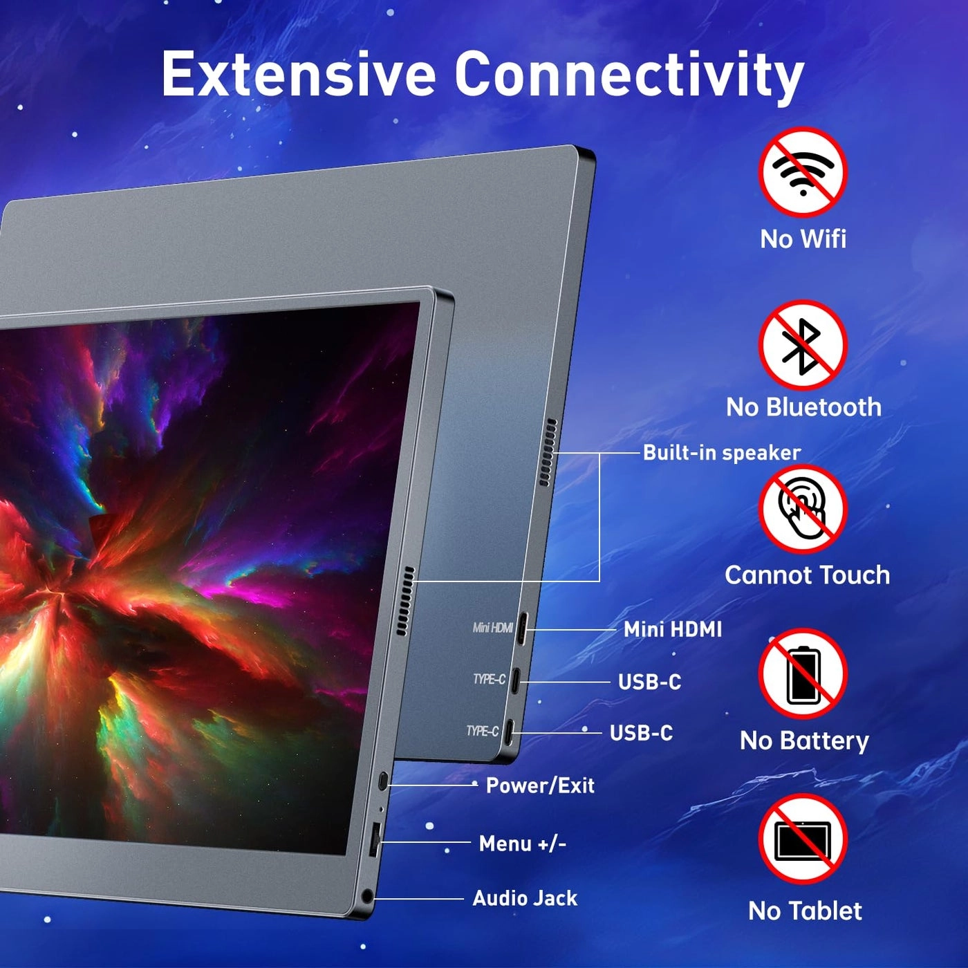 Portable Laptop Monitor - 15.6 Inch 1080P FHD