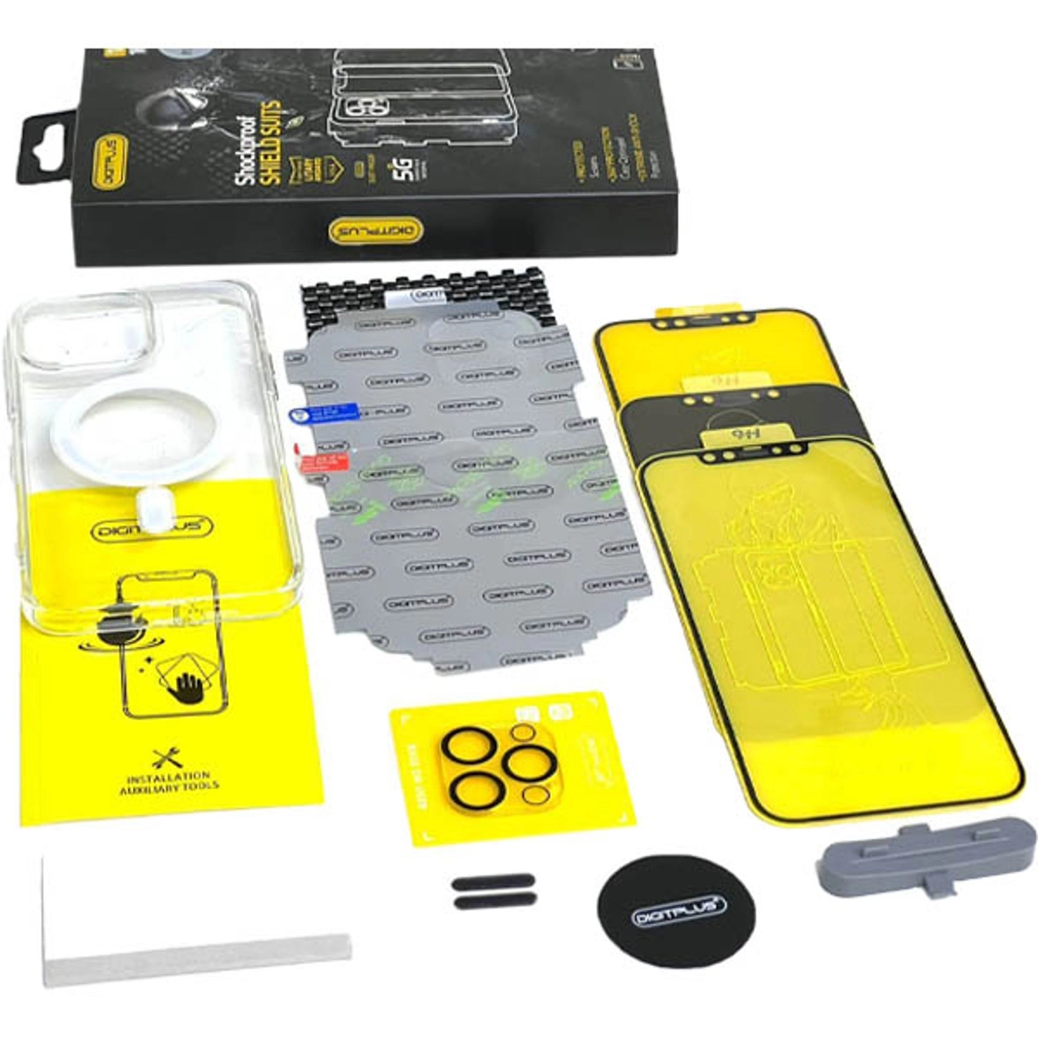 DIGITPLUS Case Clear With Screen Protector - Back Case for iPhone 14