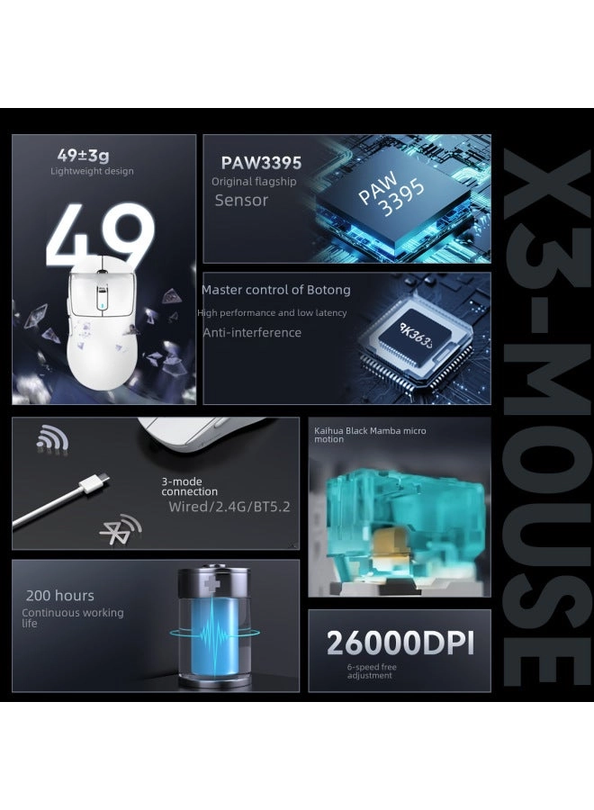 Attack Shark X3 - Wireless + Anti-slip Sticker