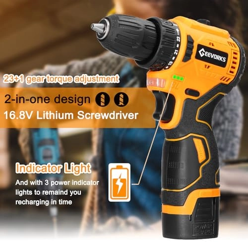 Cordless Driver Drill - 2000mAh