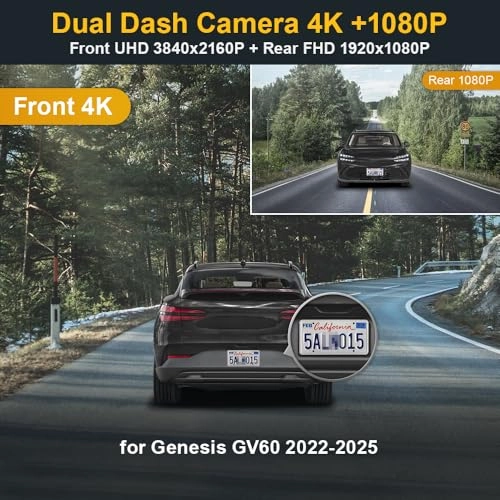 4K Dual Dash Cam - Front 2160P+Rear 1080P