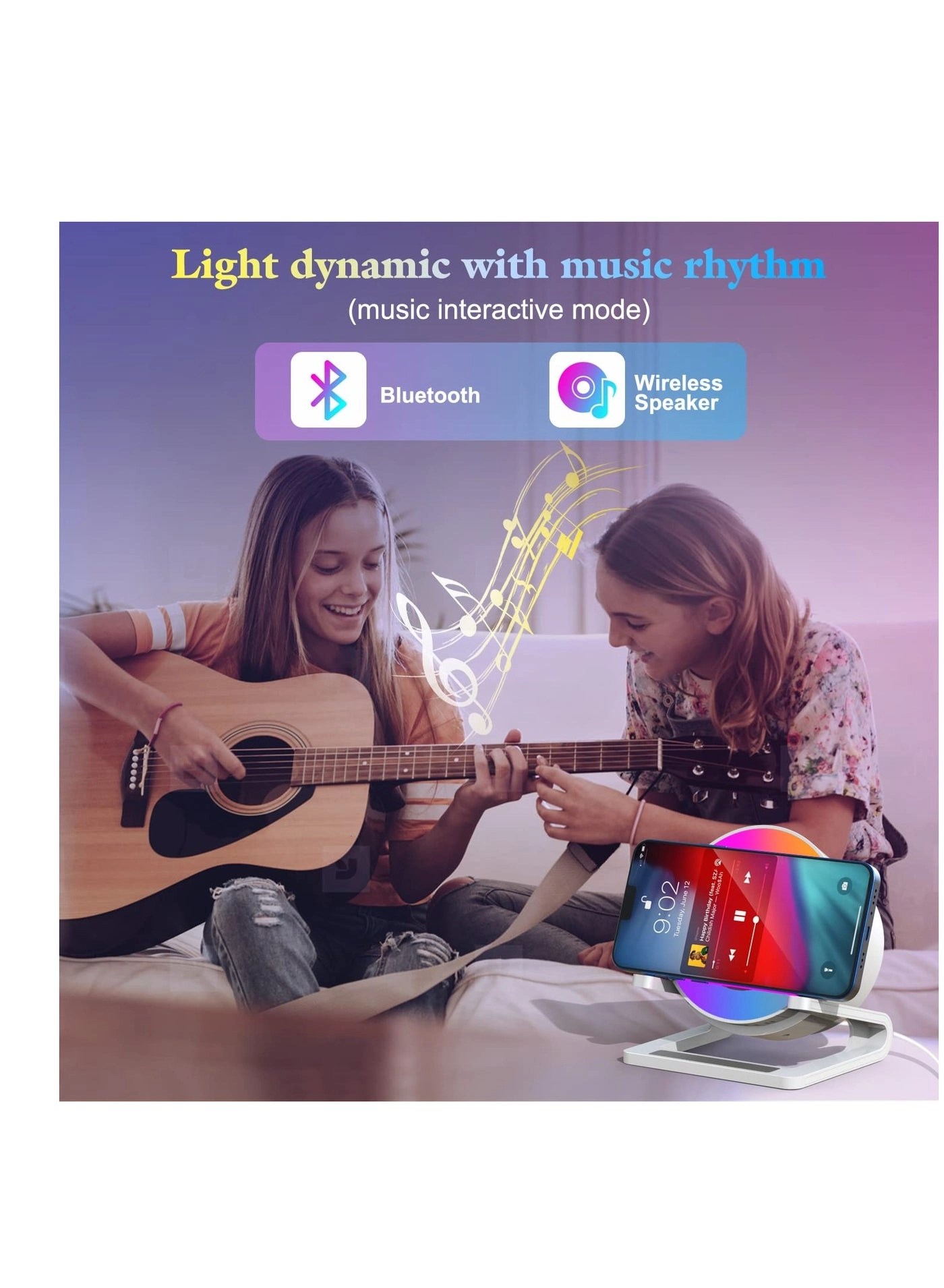 Night Lights Bluetooth Speaker - Type-C white
