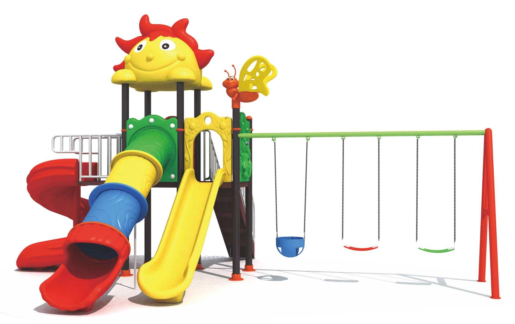 Multi Purpose Kids Outdoor Playing Equipments - 770x320x280cm 2+ Years