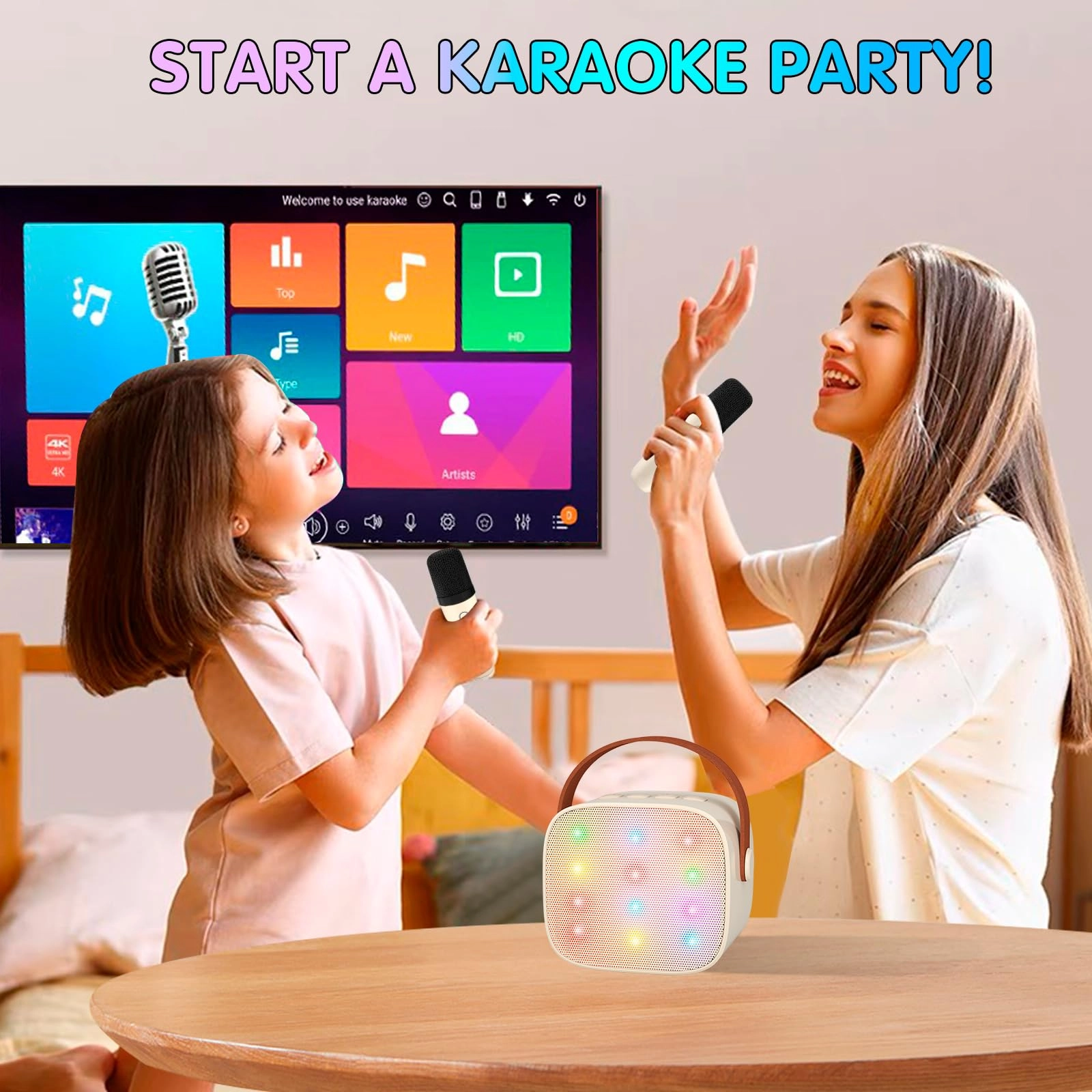 Karaoke Machine - 2 Wireless Microphones