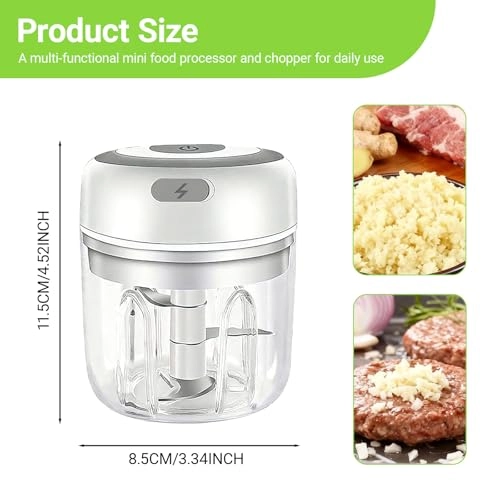 Mini Food Processor - 250ML Battery Powered