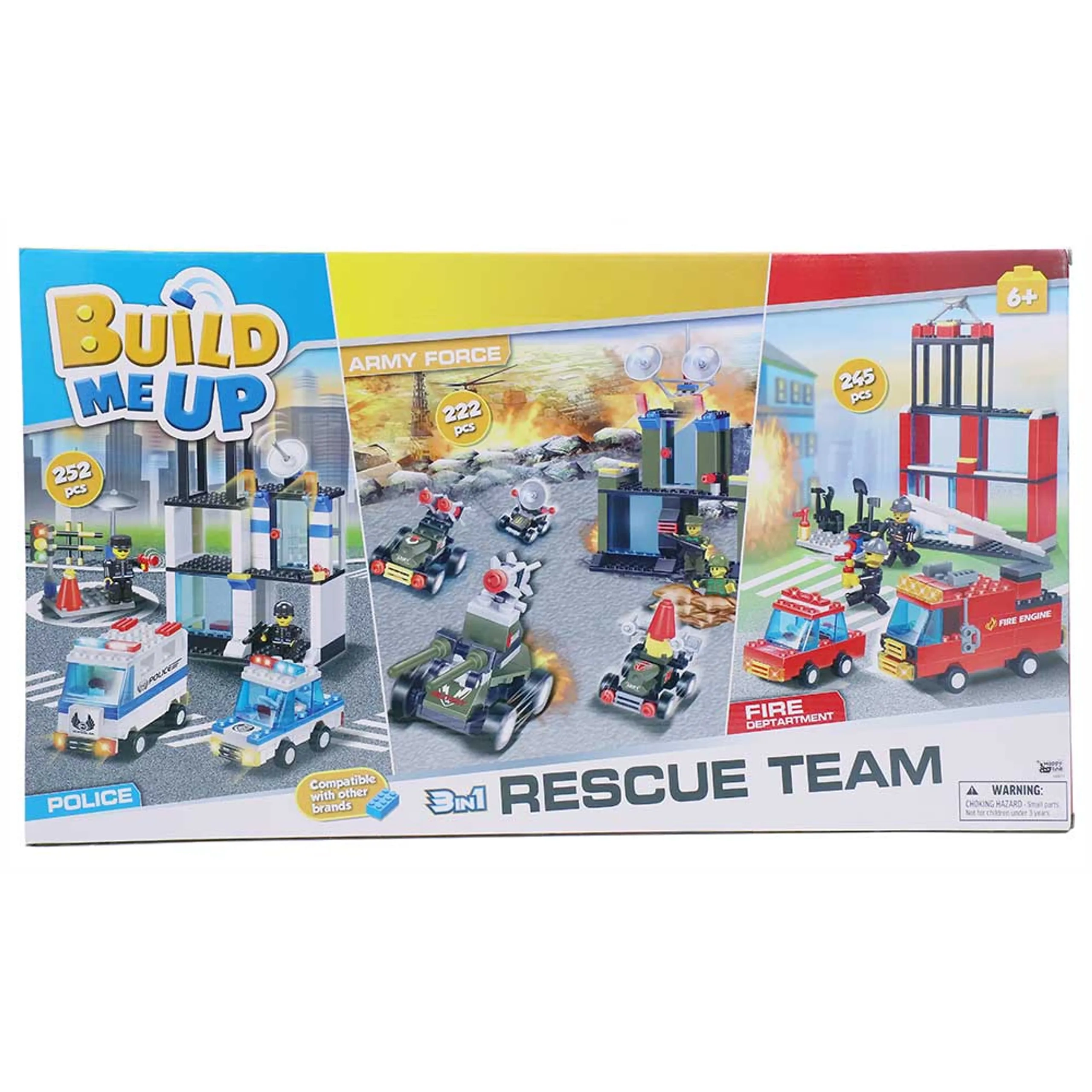 Build Me Up Rescue Team 3 In 1 - 710 pcs
