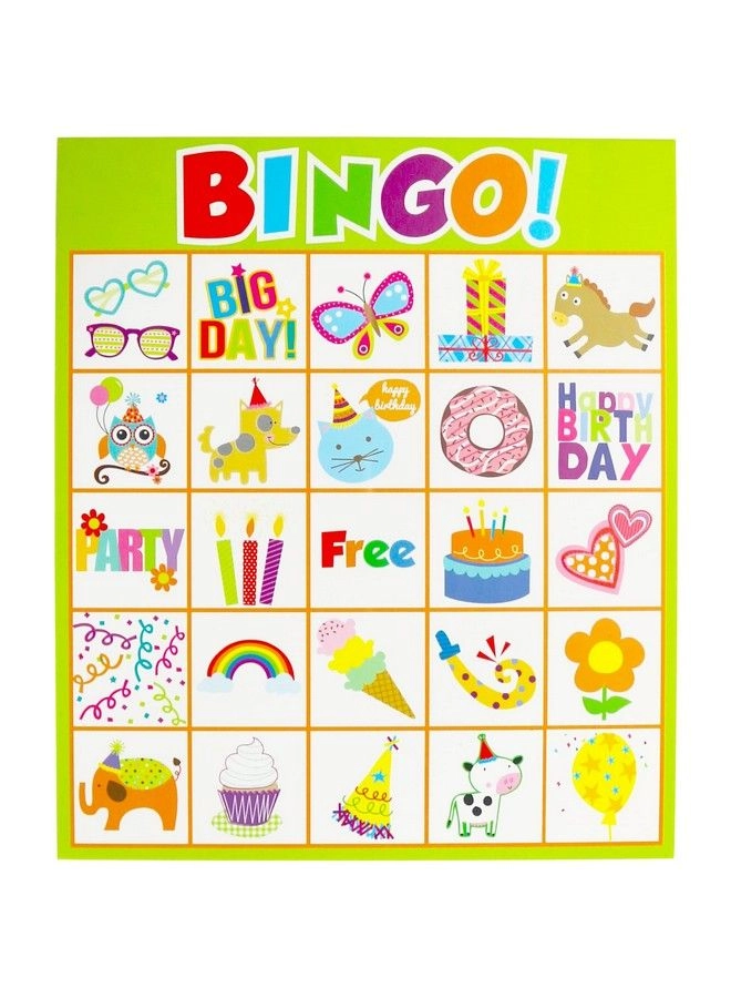 Happy Birthday Bingo And Pin The Candles On The Cake Game Set - 32 Player