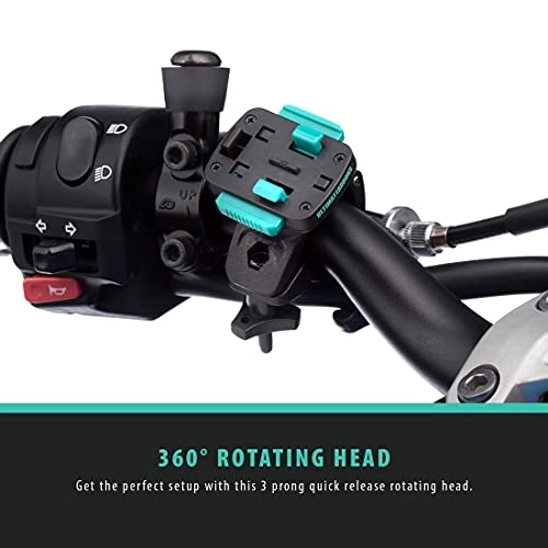 Motorcycle Mount - Universal Handlebar Fit + iPhone 12 Pro Max Case - Waterproof Hard Case