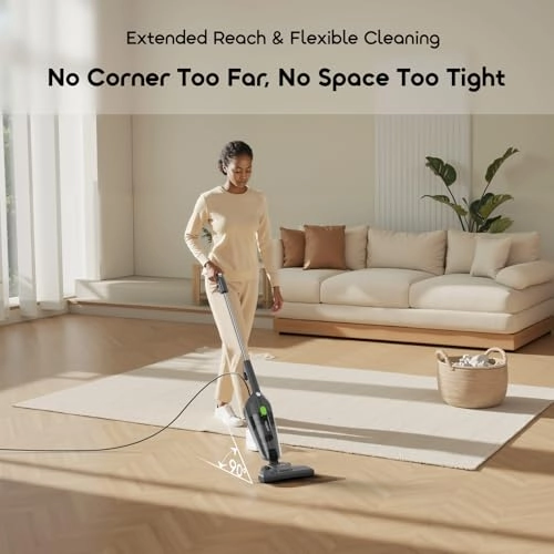 Upgraded Stick Vacuum Cleaner - 600W 16000Pa 500ML