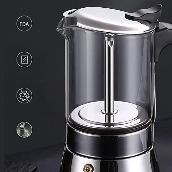 Moka Pot - 6 Cup Stovetop Induction