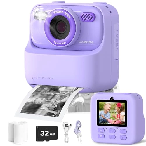 Kids Camera Instant Print - 1080P Portable Toy