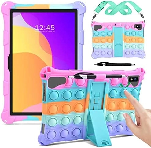 DETUOSI Case with Pen Holder and Stand Strap for KingPad K10/Z10, KingPad K10 Pro, Pad M10 10.1-inch