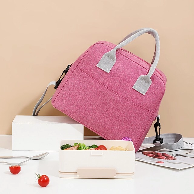 6 / 4 Compartment Bento Lunch Box - Tropical - Pink 350 ml
