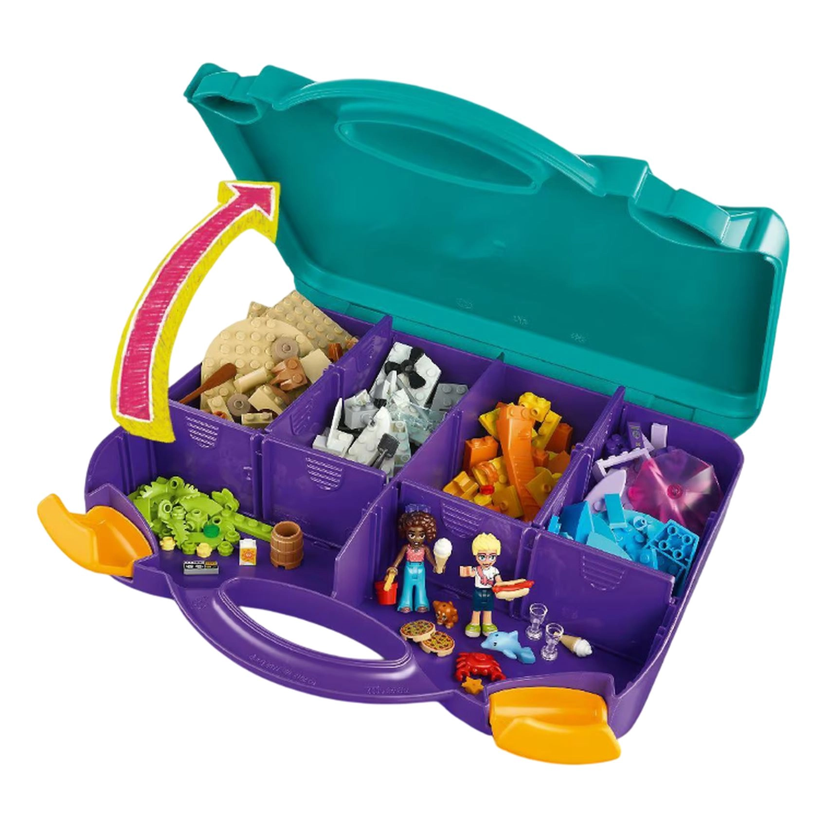 Friends Creative Beach and Travel Suitcase (42672) - 2-in-1 Seaplane Speedboat