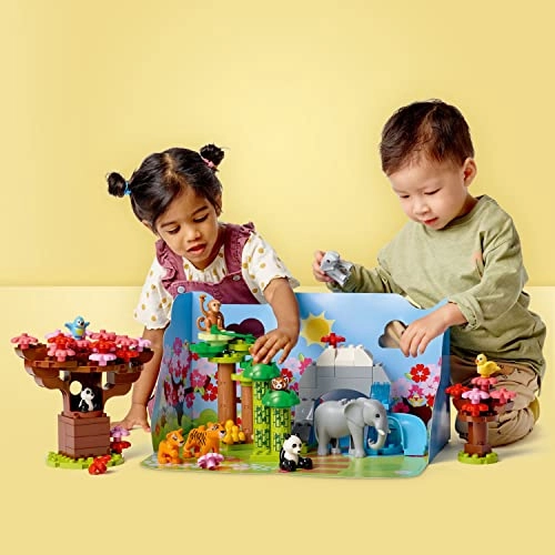 Wild Animals of Asia (10974) - Bricks Set with Panda & Elephant and Sound Brick