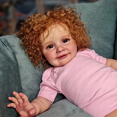 Reborn Baby Doll - 26 inch Hand Rooted Curly Hair Weighted Body Ages 3+