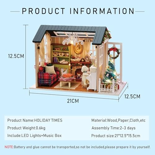 Miniature Dollhouse Kit - Blue Time