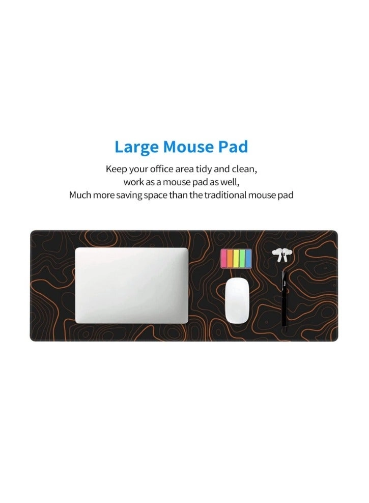 Topographic Cloth Gaming Mouse Pad - 80x30 cm