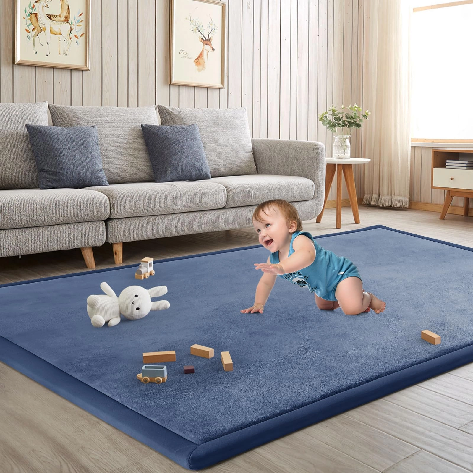 Baby Play Mat - 71"x79" Memory Foam