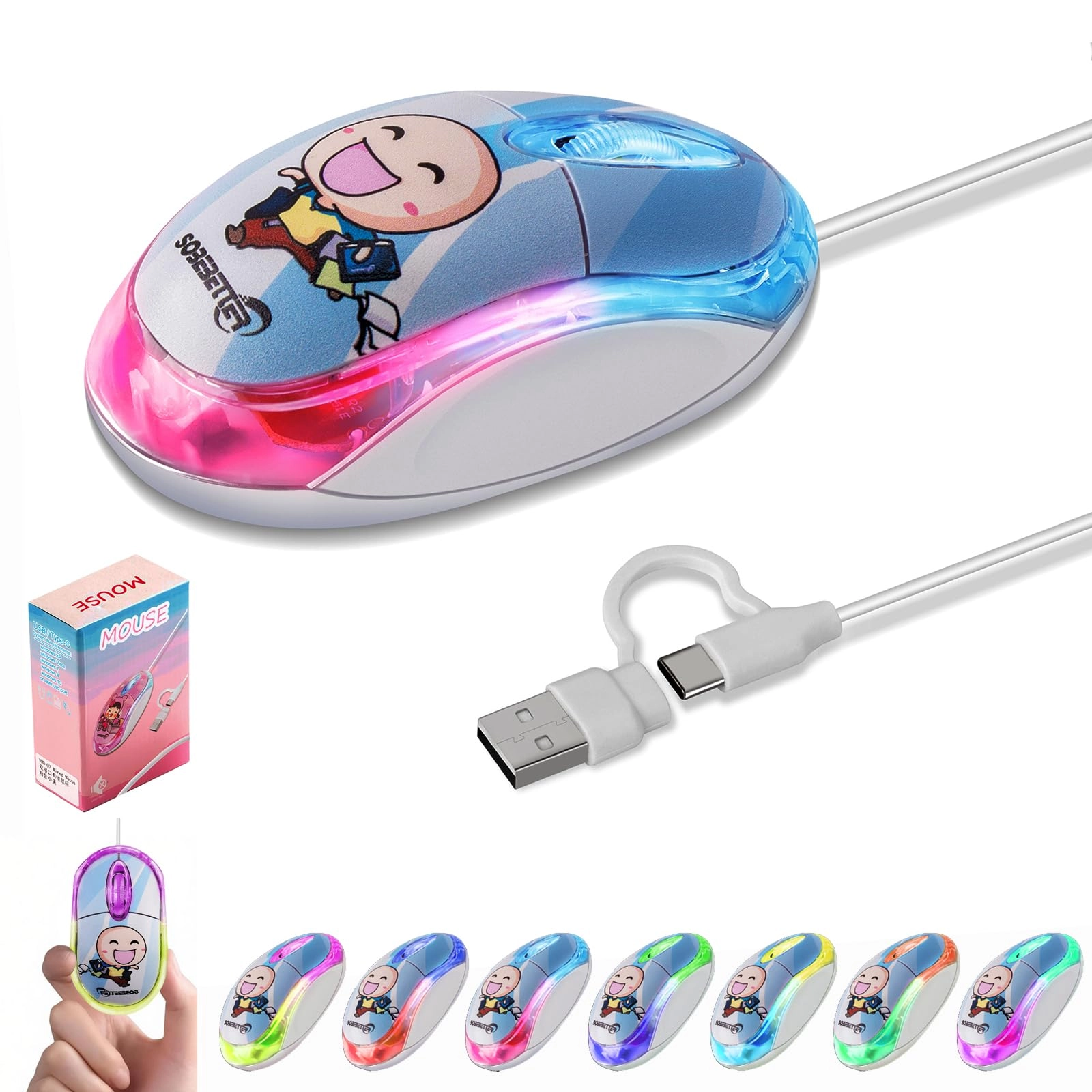 Wired USB C Mouse - USB
