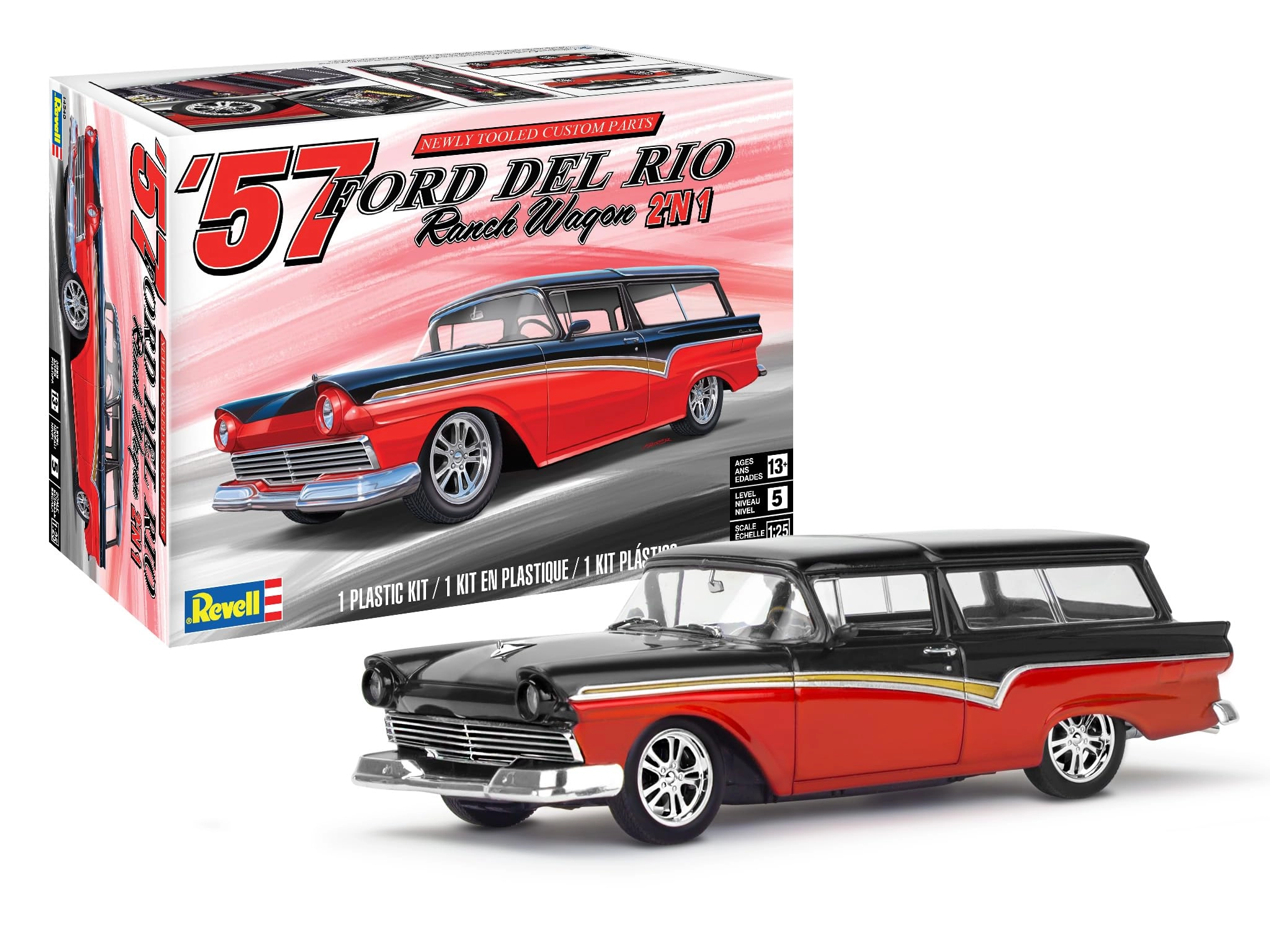 Revell 57 Ford Del Rio Ranch Wagon Model Kit (14548) - 1:25