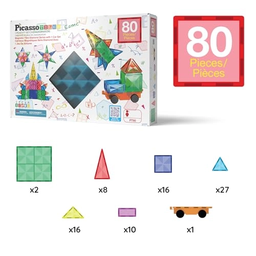 Magnetic Mini Diamond Tiles - 80 pcs