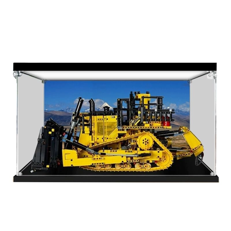 HCAEIOFJ Technic Display Case (42131) - Clear Acrylic Black Bottom+top Light