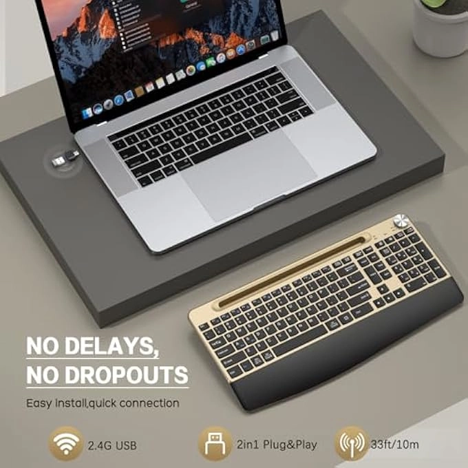 ERGONOMIC WIRELESS KEYBOARD - Wireless