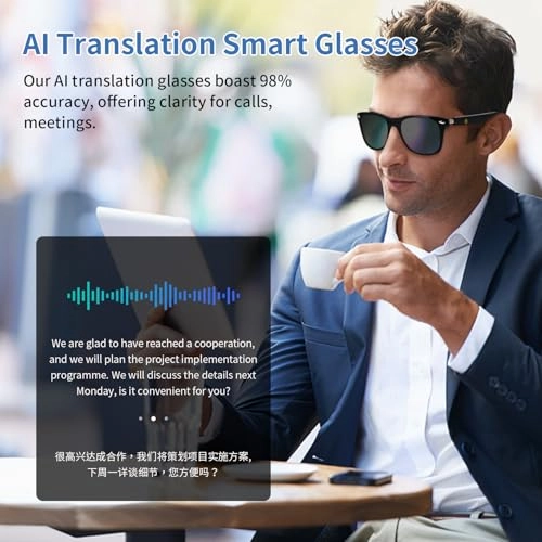 MZ08-AI - 110+ Languages Real-Time Translation Bluetooth Audio