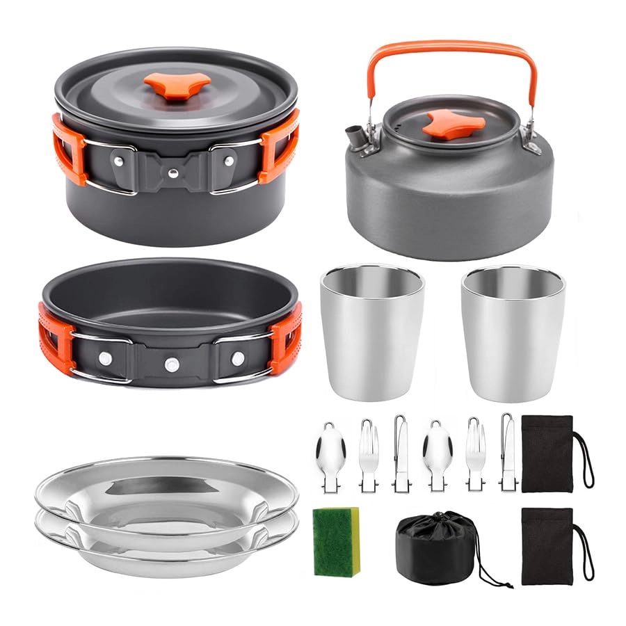 Fesatccoz Camping Cookware Mess Kit - 17 piece(s)