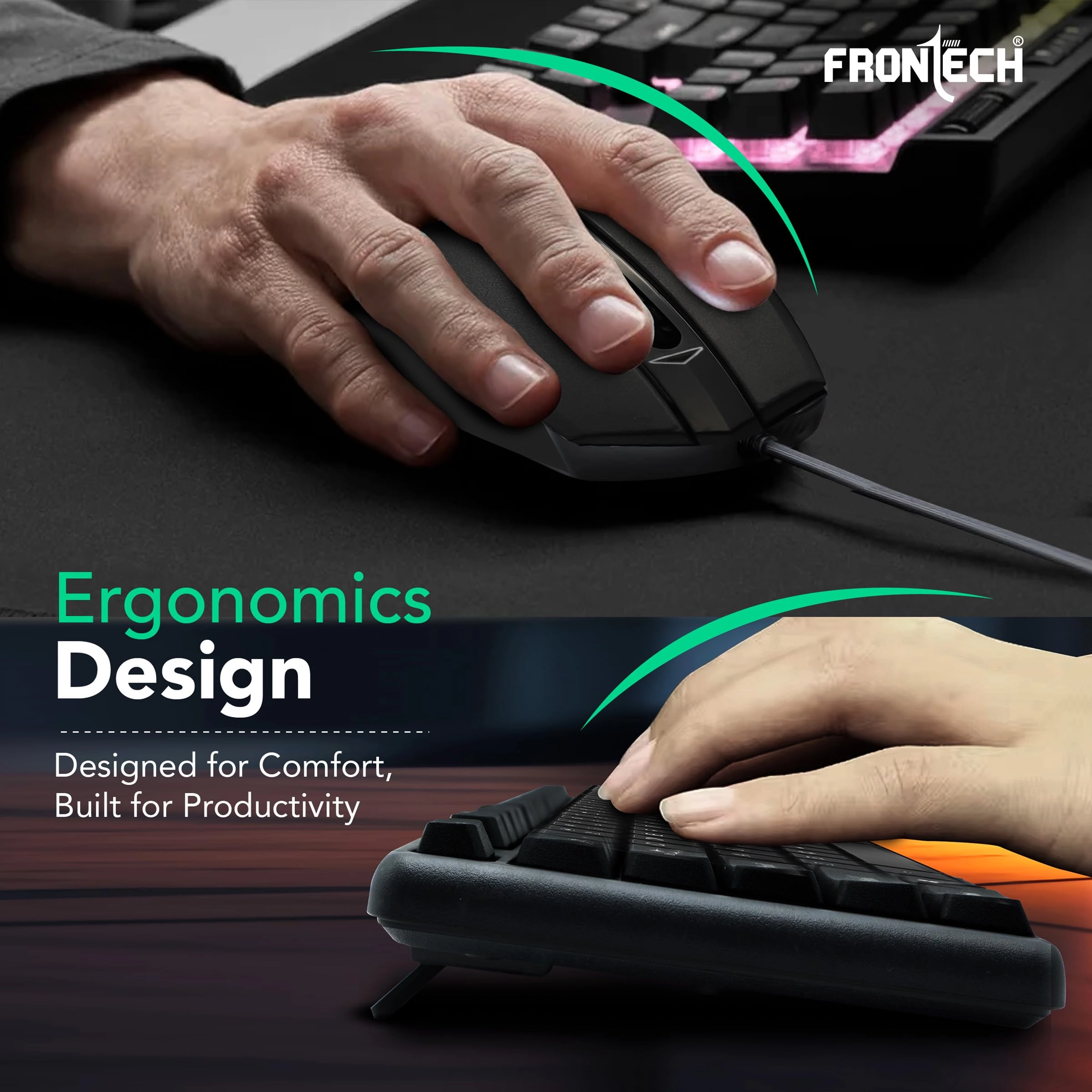 Keyboard & Mouse Combo - QWERTY Wired
