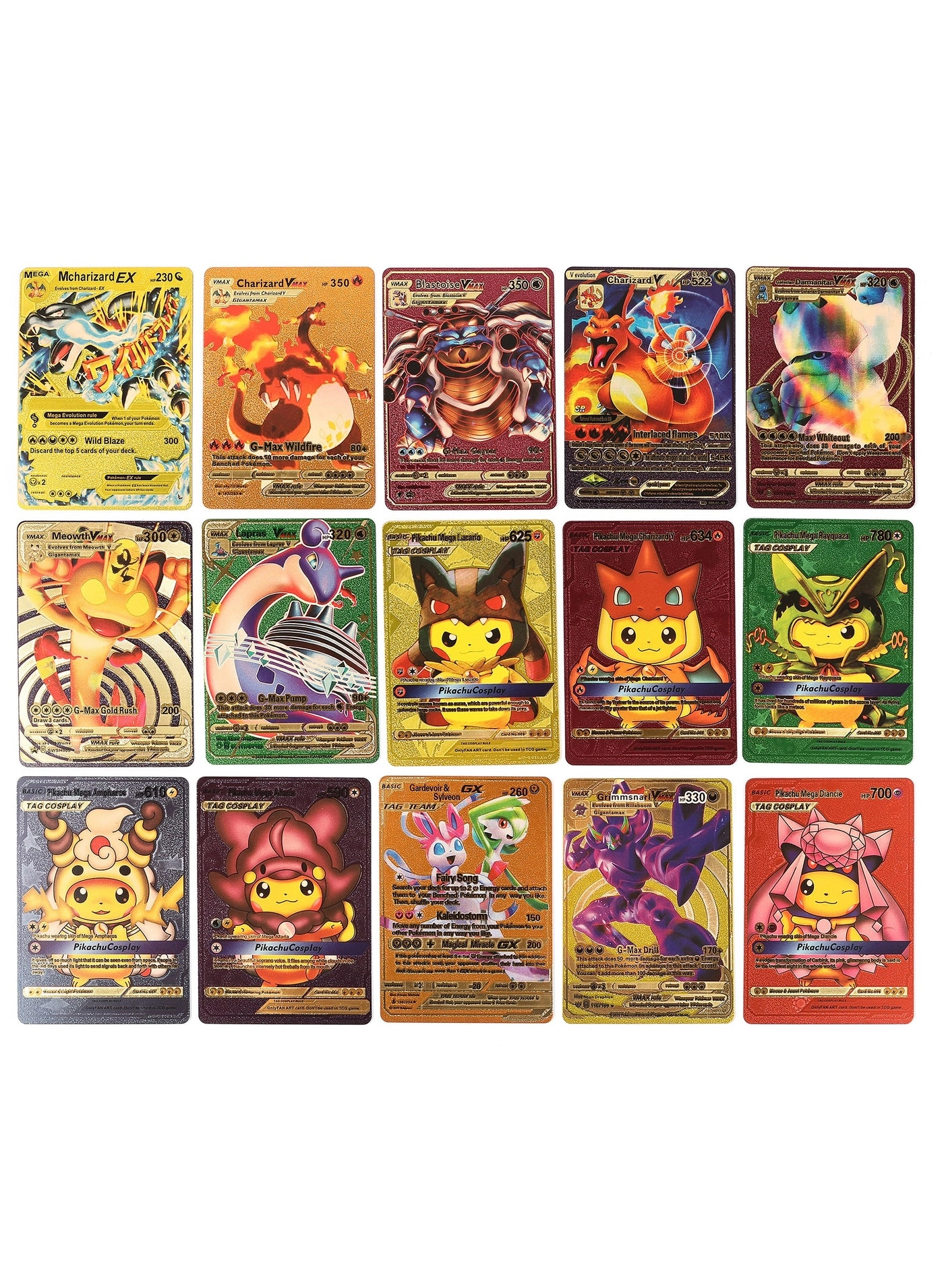 Assorted Cards Deck Box Set - Gold 55pcs