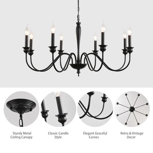Vintage French Country Chandelier - Dimmable