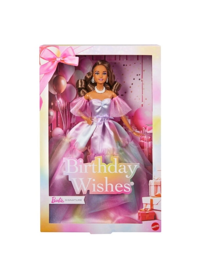 Barbie Signature Birthday Wishes Doll - Lilac Dress Giftable Packaging