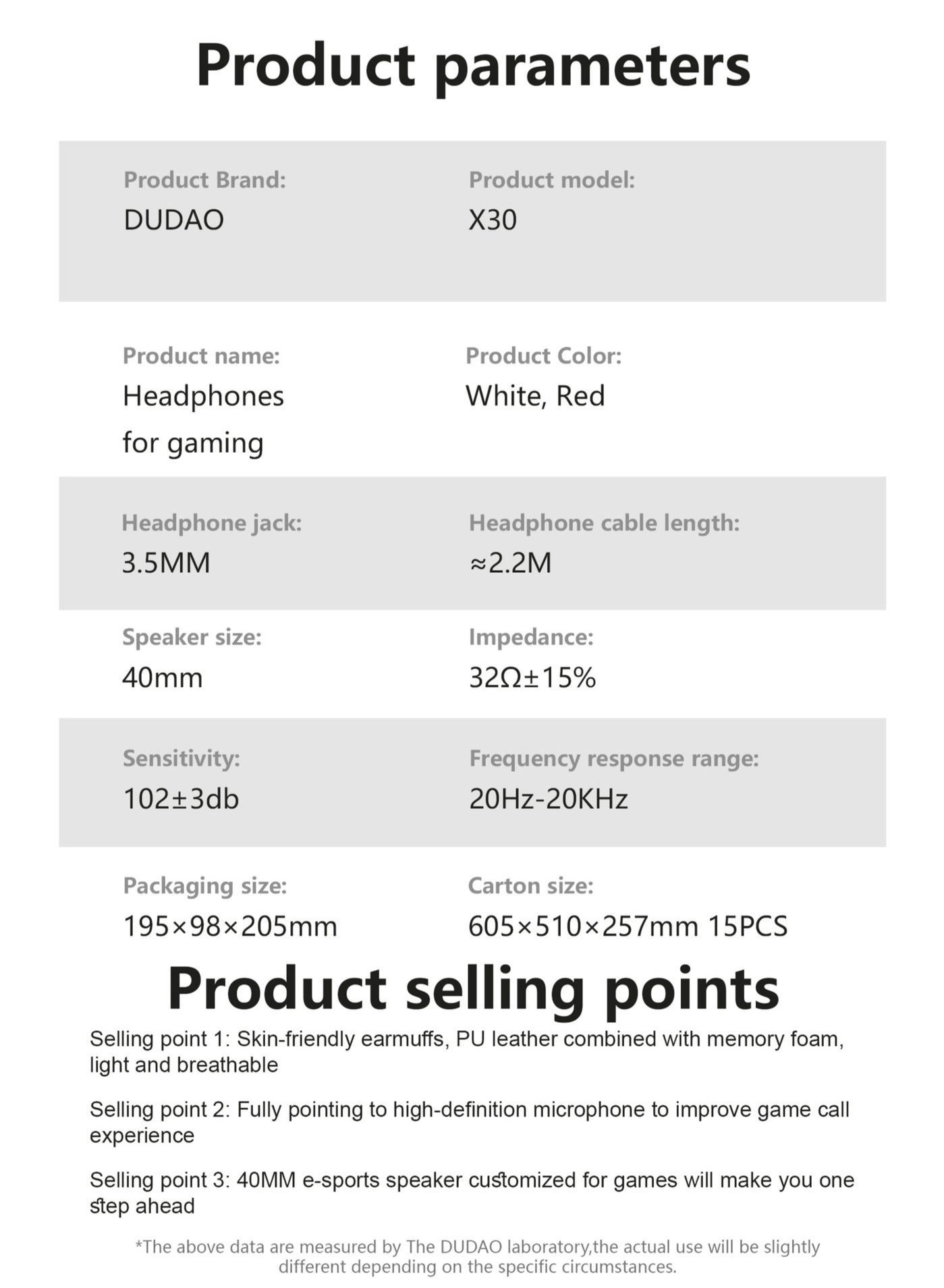 X30-W Wired Headphone