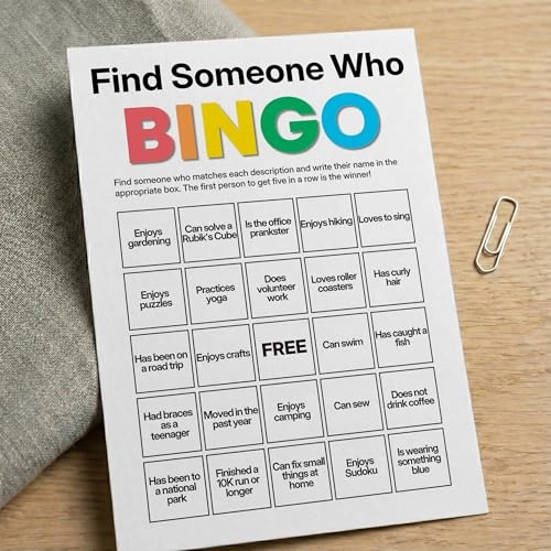 Office Bingo Cards - Adult 25